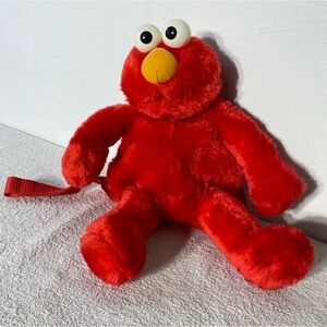 Vintage 1997 Jim Henson Produtions Sesame Street Red Elmo Plush Backpack